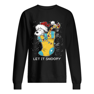 Let it Snoopy sock Christmas shirt 2