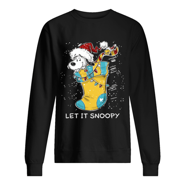 Let it Snoopy sock Christmas shirt