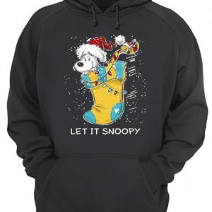 Let it Snoopy sock Christmas shirt 3