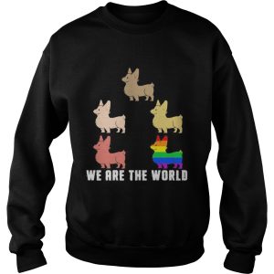 Lgbt corgi we are the world shirt 2