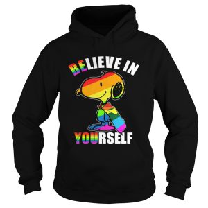 Lgbt flag snoopy believe in yourself shirt 1