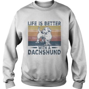 Life Is Better With A Dachshund Dog Vintage Retro shirt 2