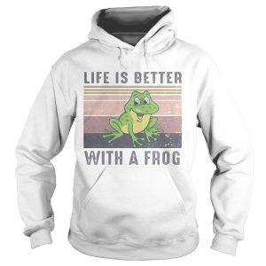 Life is better with a frog vintage retro shirt 1