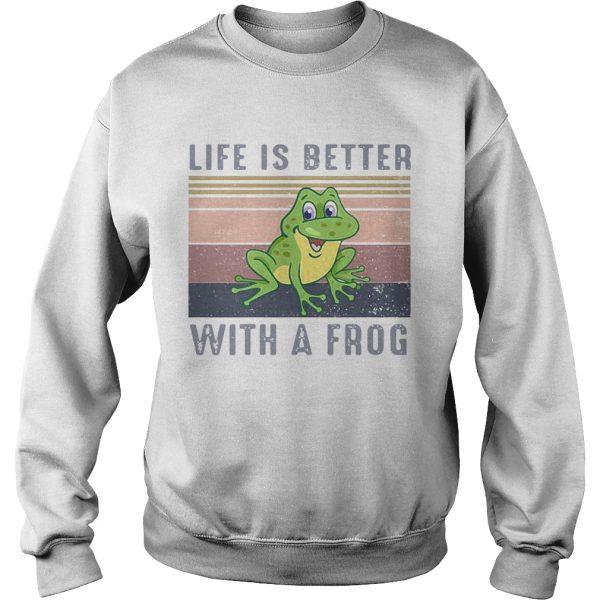 Life is better with a frog vintage retro shirt