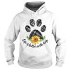 Life is better with paw dogs sunflower shirt