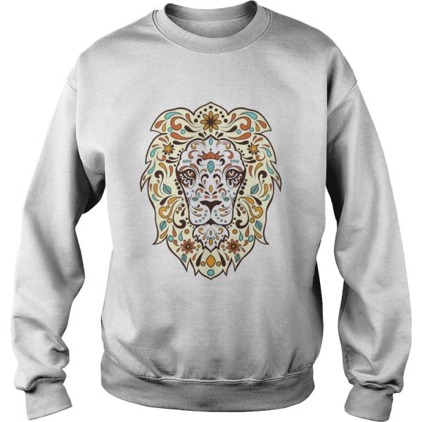 Lion Head Sugar Skull Day Of The Dead Dia De Los Muertos shirt