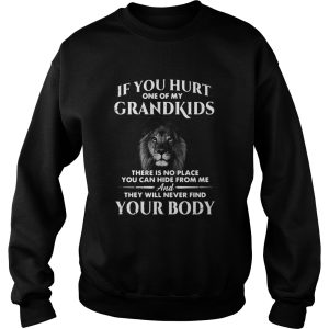 Lion If You Hurt One Of My Grandkids There Is No Place You Can Hide From Me shirt 2