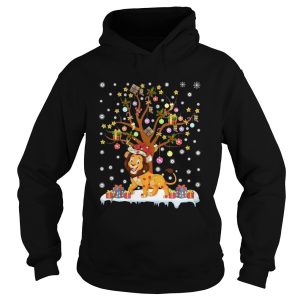 Lion Lighting Xmas Tree Lion Christmas shirt 1