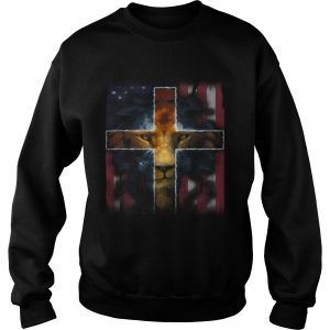 Lion king jesus american flag independence day shirt 2