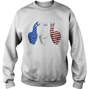 Llama American Flag Veteran Independence Day shirt