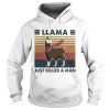 Llama Just Killed A Man Vintage Retro shirt