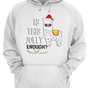 Llama is this jolly enough Christmas lights shirt 3