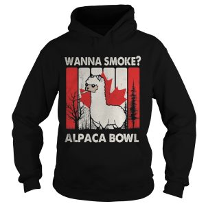 Llama wanna smoke alpaca bowl version vintage canada shirt 1