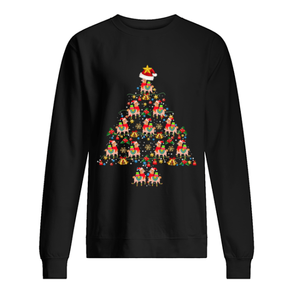 Llamas Christmas Tree Awesome Gift T-Shirt