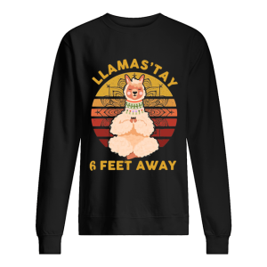 Llamastay 6 Feet Away Vintage shirt 2