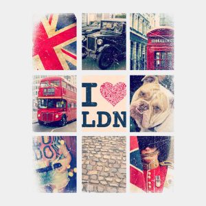 London collage T shirt 2