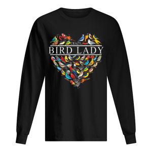 Love Crazy bird lady heart shirt 1