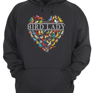 Love Crazy bird lady heart shirt 3