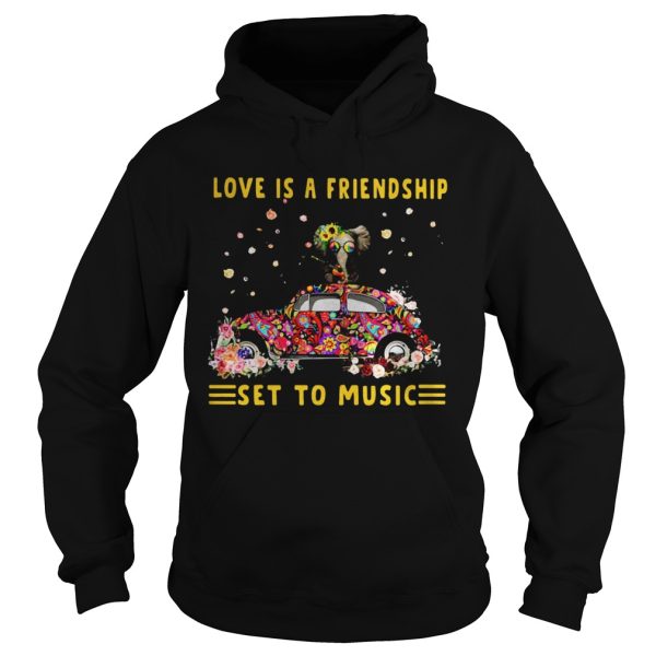 Love Is A Friendship Set To Music Elephant Hippie shirt