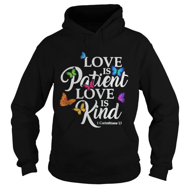 Love Is Patient Love Is Kind 1 Corinthians 13 Butterfly Art shirt