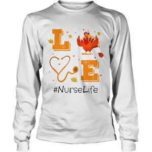 Love Nurse Life Turkey Nursing Thanksgiving pajama shirt 2