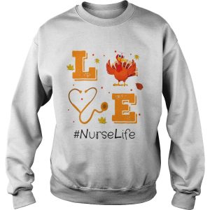 Love Nurse Life Turkey Nursing Thanksgiving pajama shirt 3