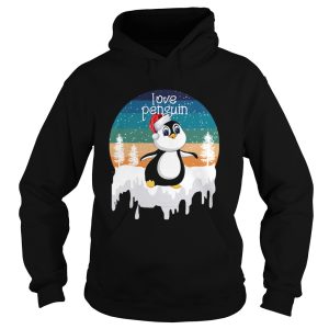 Love Penguin In Santa Christmas Gift For Animal Lover shirt