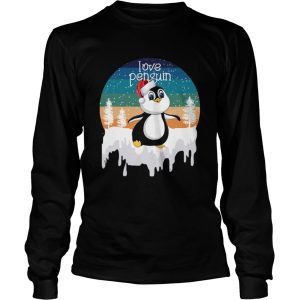 Love Penguin In Santa Christmas Gift For Animal Lover shirt