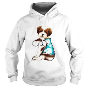 Lowchen Dog Eu love mamae tattoo shirt 1