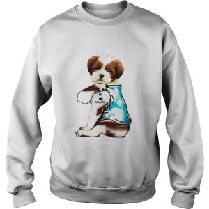 Lowchen Dog Eu love mamae tattoo shirt 2