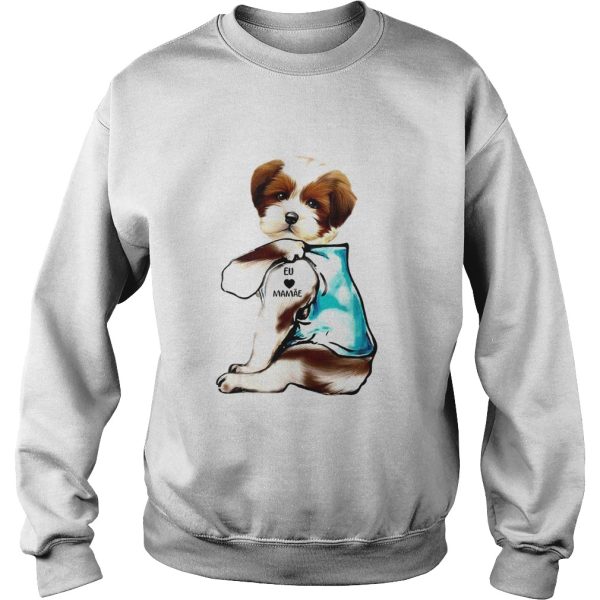 Lowchen Dog Eu love mamae tattoo shirt