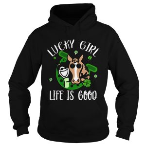 Lucky Girl Life Is Good Horse Shamrock shirt