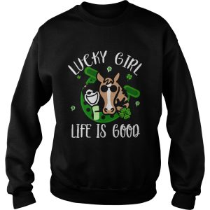 Lucky Girl Life Is Good Horse Shamrock shirt 3