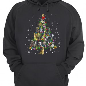 Lurcher Christmas Tree T Shirt 3