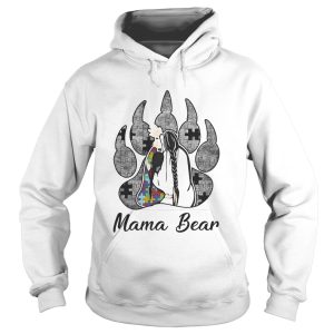 Mama paw bear autism awareness shirt 1