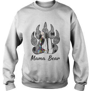 Mama paw bear autism awareness shirt 2