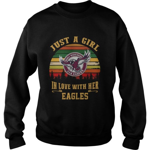 Manly Warringah Just A Girl In Love With Her Eagles Vintage Retro shirt