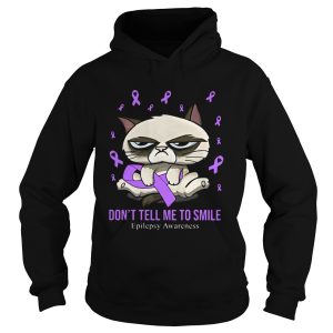 Meme cat dont tell me to smile epilepsy awareness shirt 1