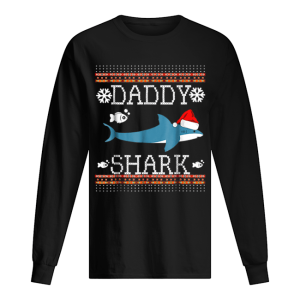 Mens Matching Family Christmas Pajamas Shirts-Daddy Shark shirt