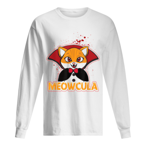 Meowcula Funny Cat Vampire Dracula Halloween Kitty shirt