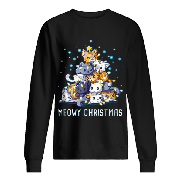 Meowy Christmas Cat Tree shirt