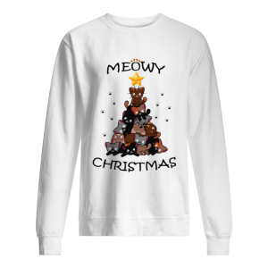 Meowy Christmas Tree Cute Merry Xmas shirt