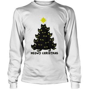 Meowy Christmas tree shirt 2