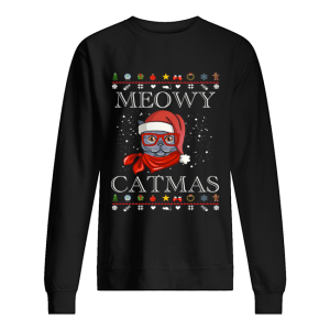 Meowy Happy Christmas Cat Lover Gift T Shirt 2