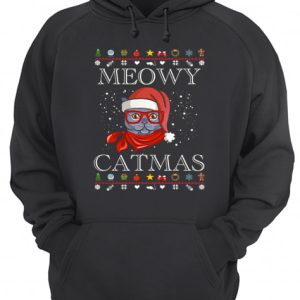 Meowy Happy Christmas Cat Lover Gift T Shirt 3
