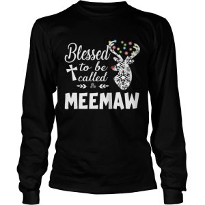 Merry Christmas Blessed To Be Called Meemaw TShirt 2