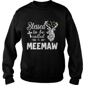 Merry Christmas Blessed To Be Called Meemaw TShirt 3