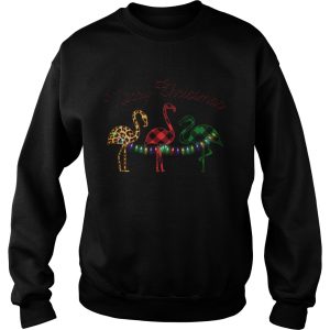 Merry Christmas Flamingo Lumberjack shirt 3