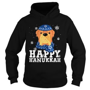 Merry Christmas Happy Hanukkah French Mastiff Dog Funny Noel Xmas shirt 1