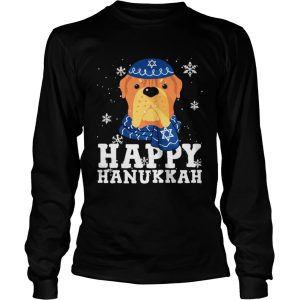 Merry Christmas Happy Hanukkah French Mastiff Dog Funny Noel Xmas shirt 2